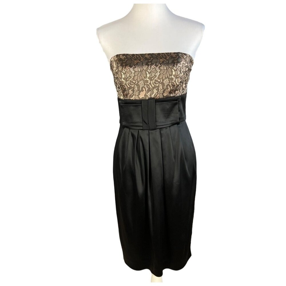 Maggie London Sleeveless Lace Detail Dress Size 4 - Picture 1 of 9